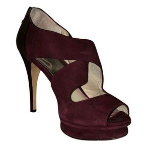 Michael Kors Elena Cross Strap Peep Toe Pump